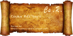 Csuka Róbert névjegykártya