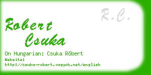 robert csuka business card